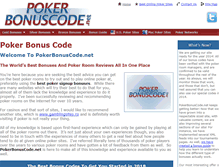 Tablet Screenshot of pokerbonuscode.net