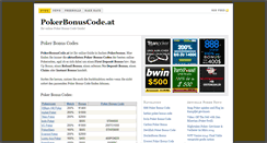 Desktop Screenshot of pokerbonuscode.at